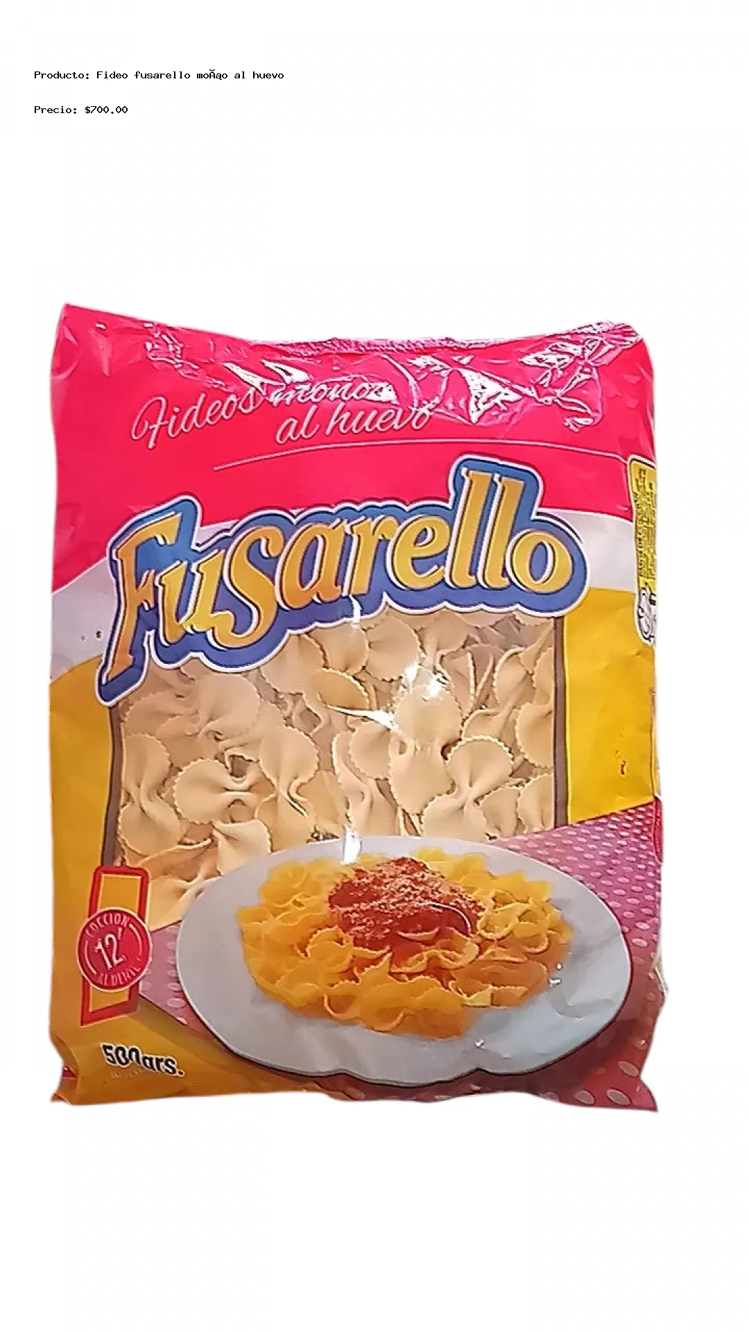 Imagen de Fideo fusarello moño al huevo