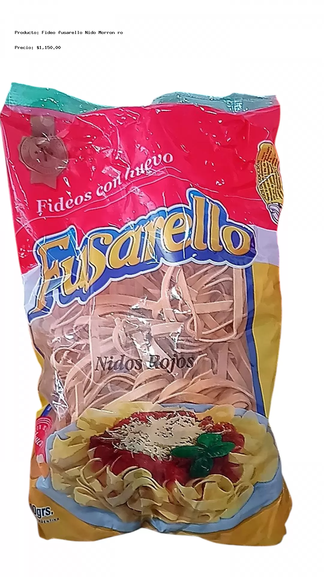 Imagen de Fideo fusarello Nido Morron rojo