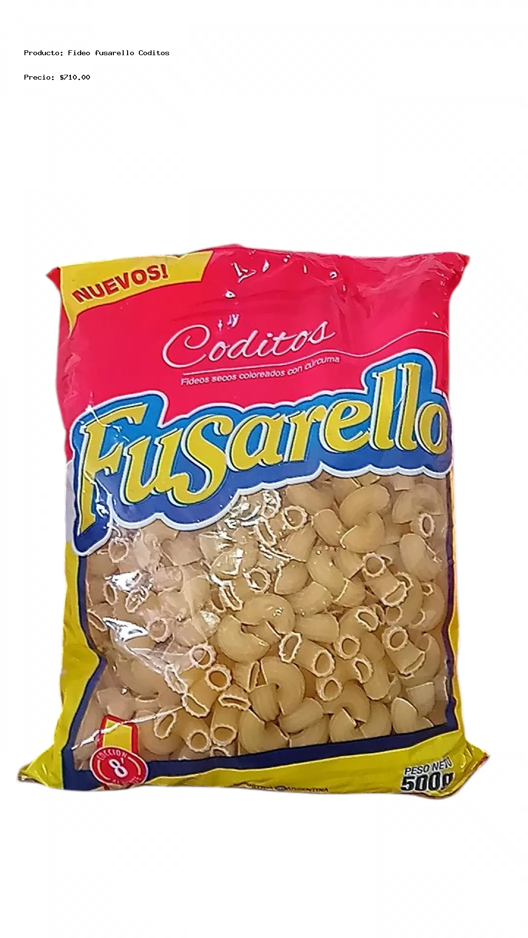 Imagen de Fideo fusarello Coditos