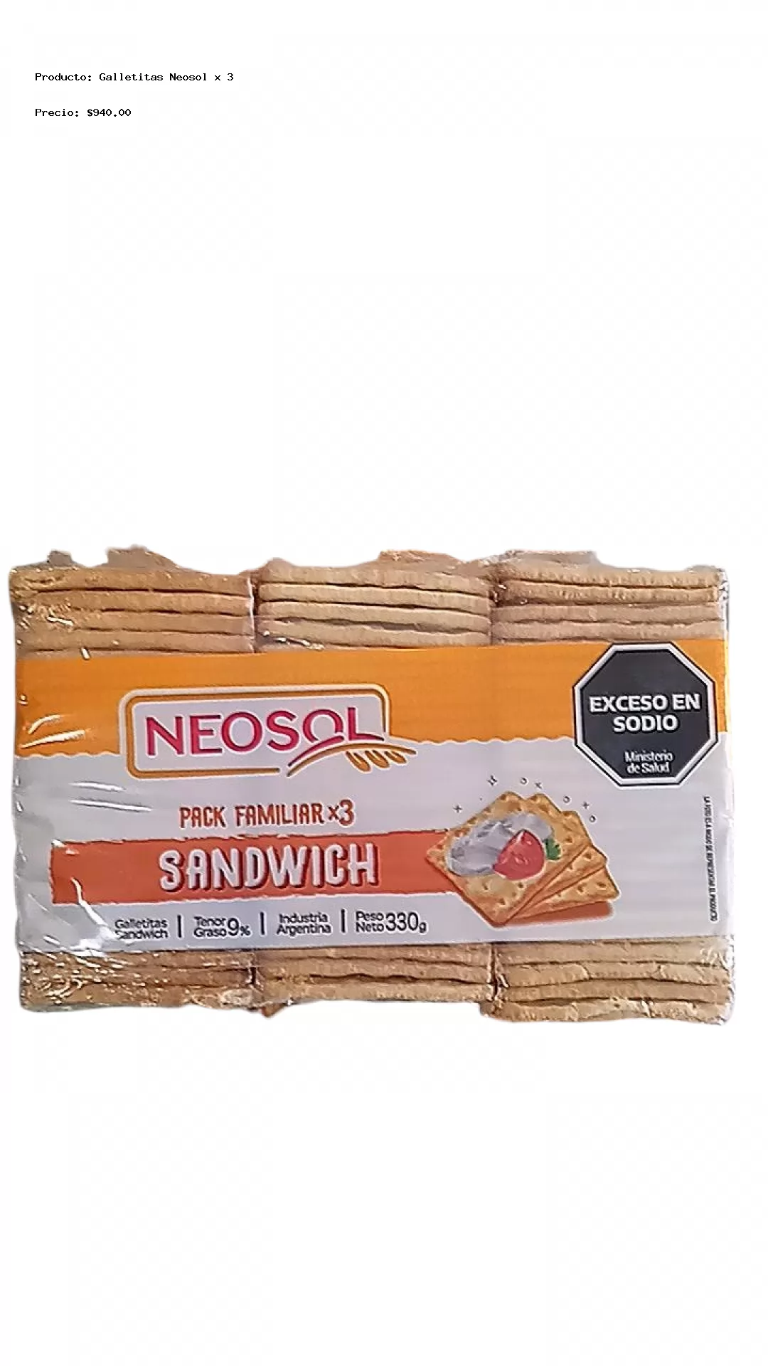 Imagen de Galletitas Neosol x 3