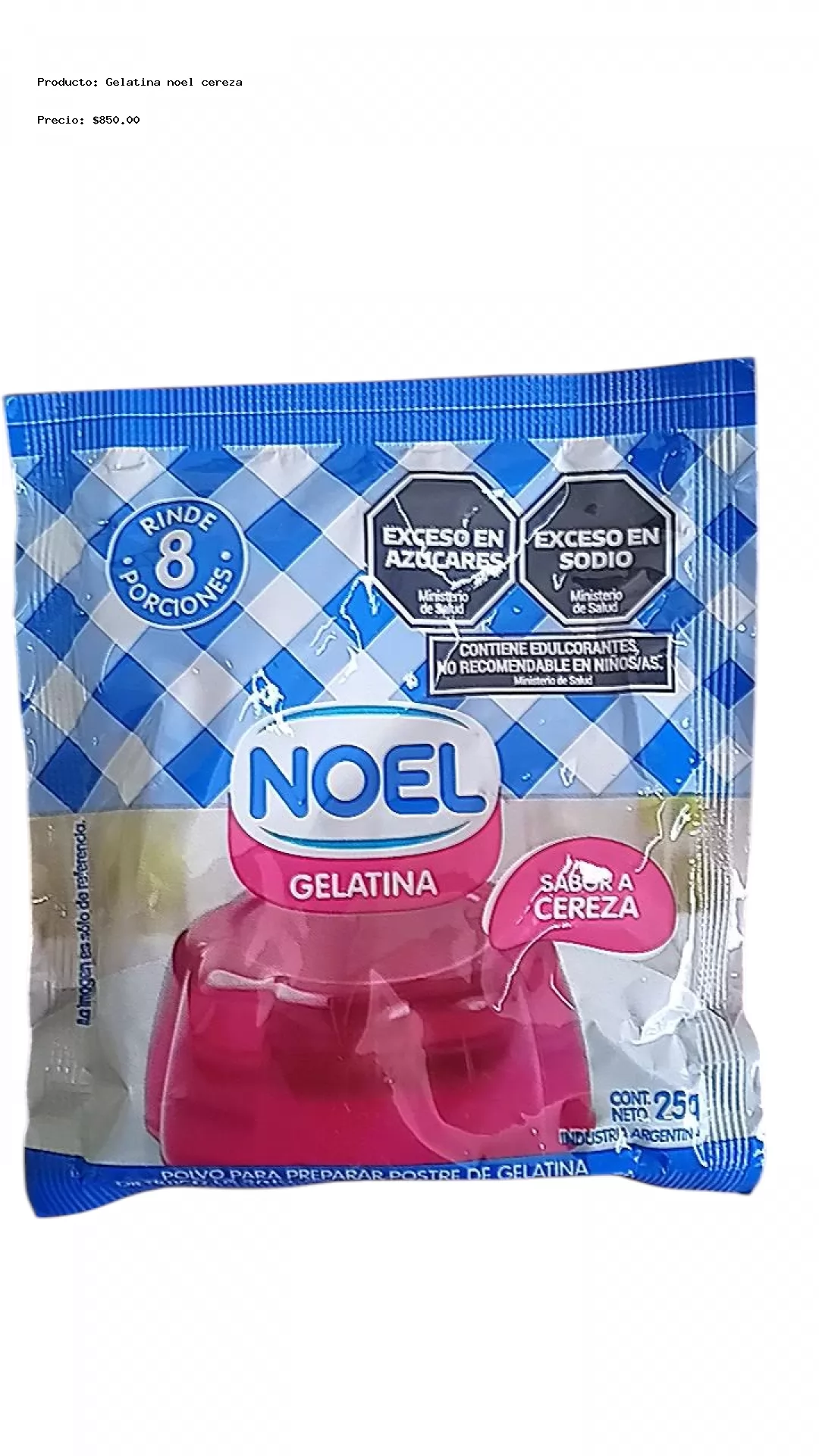 Imagen de Gelatina noel cereza