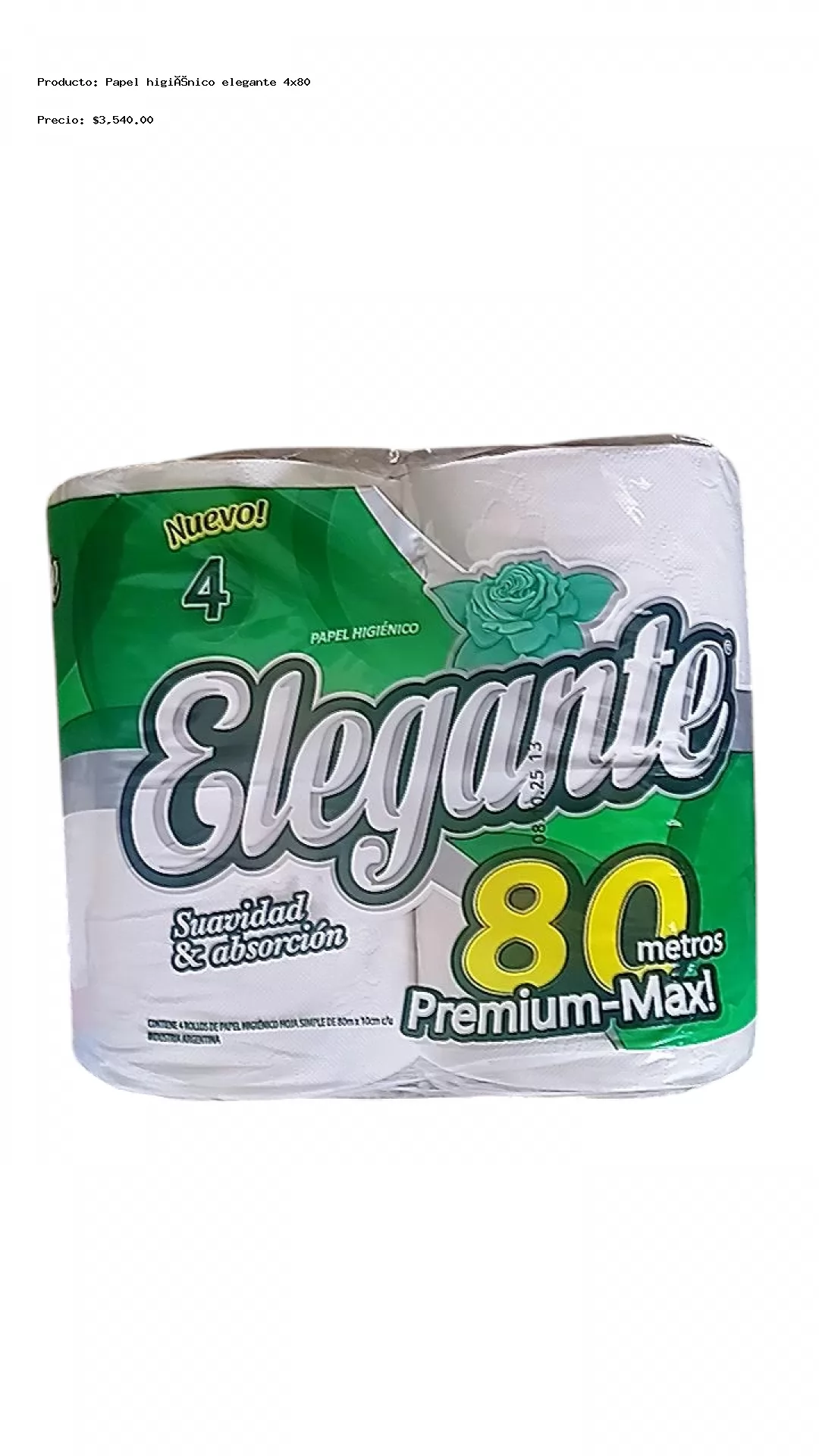 Imagen de Papel higiénico elegante 4x80