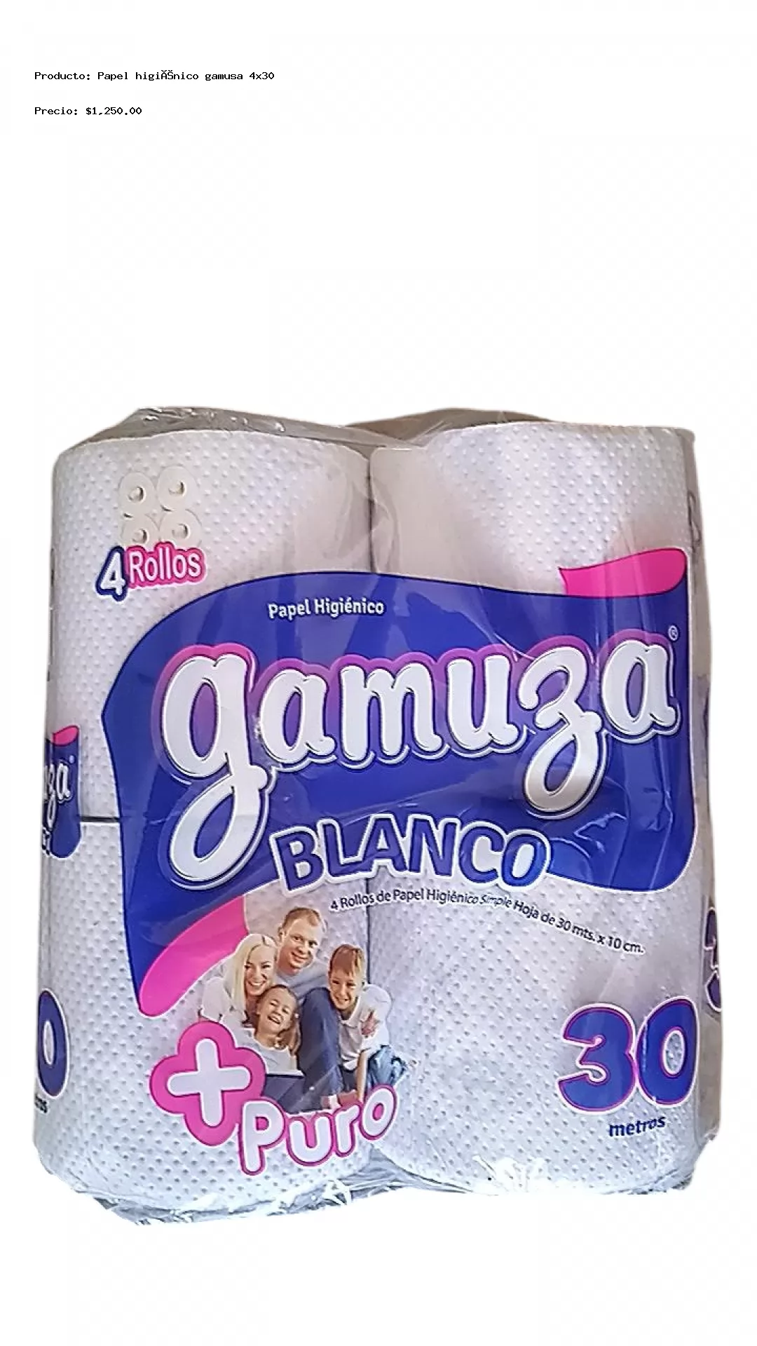 Imagen de Papel higiénico gamusa 4x30