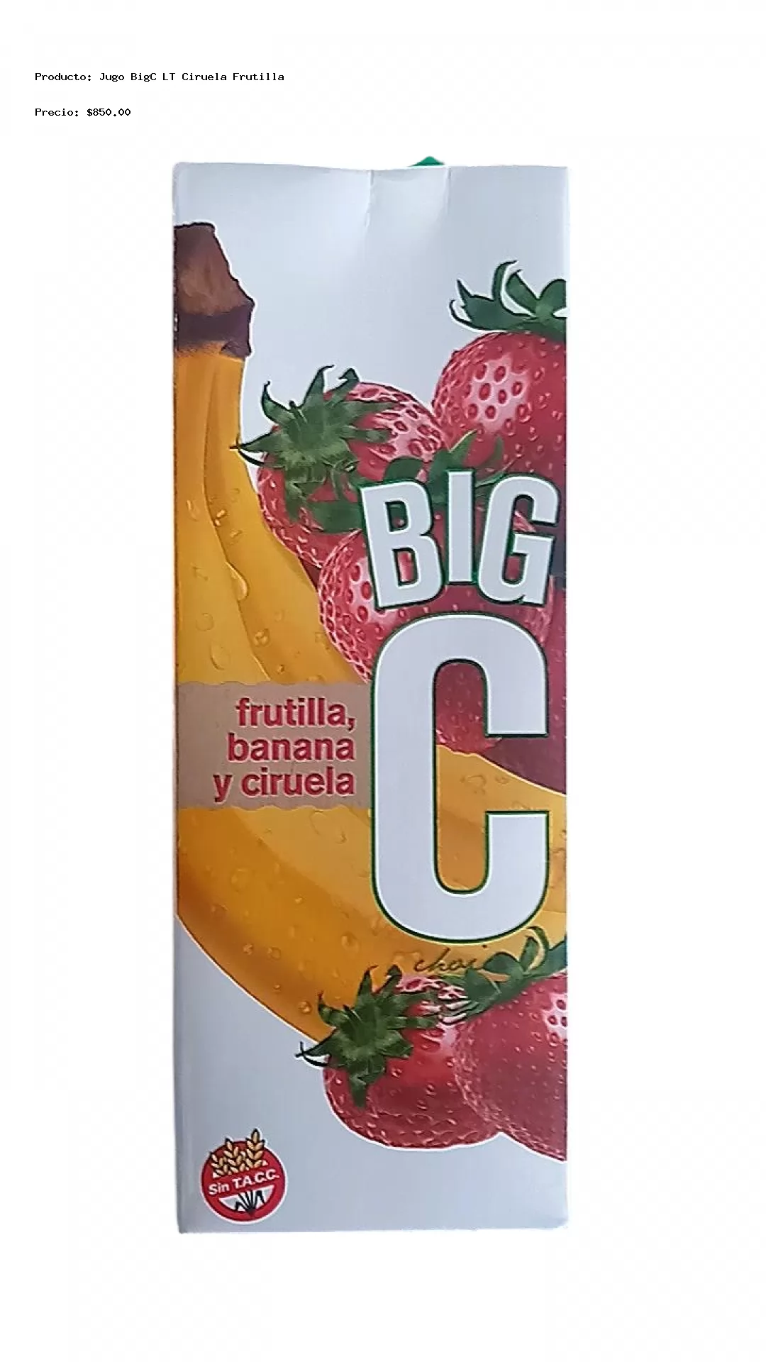 Imagen de Jugo BigC LT Ciruela Frutilla + 5 unidades 810