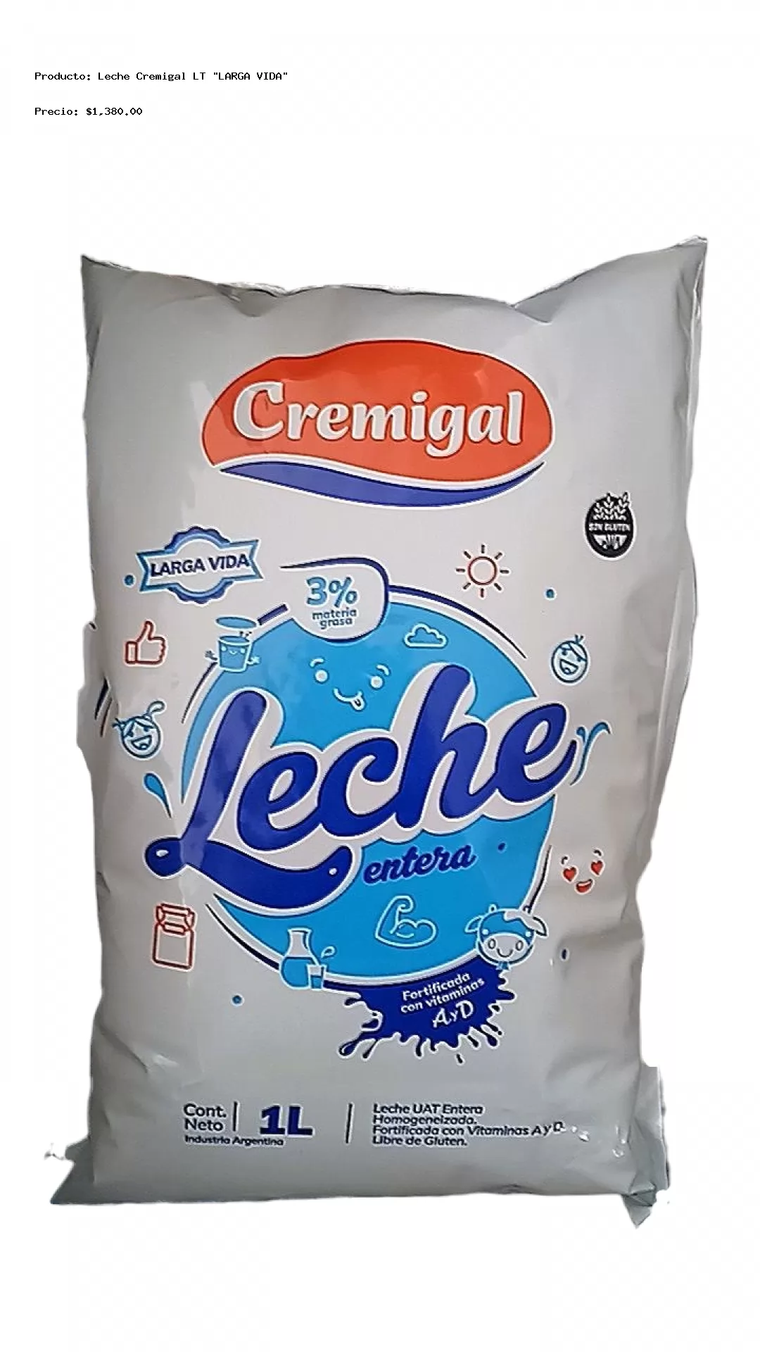 Imagen de Leche Cremigal LT "LARGA VIDA"
