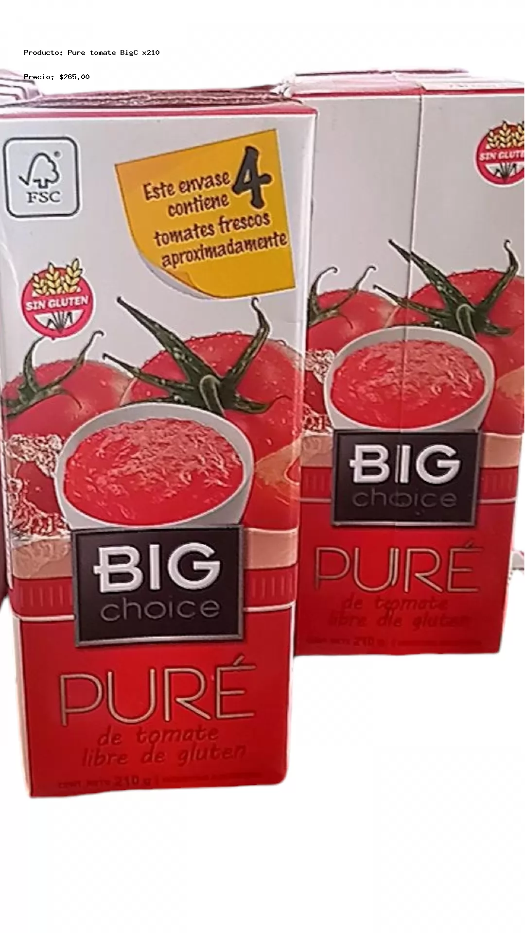 Imagen de Pure tomate BigC x210